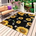 thumbnail image 1 of Vintage Sunflowers Outdoor Rug 5x7 Ft, Non Slip Washable Area Rug, Elegant Pastoral Botanical Watercolor Patio Rugs Carpet Runner, Large Floor Mat for Indoor/Outdoor Deck Porch Camping, 1 of 8
