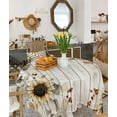thumbnail image 1 of Vintage Sunflowers Tablecloth Square Table Cloth 60x60 , Waterproof Tablecloth Outdoor Table Cloth, Farmhouse Flowers Wooden Grain Washable Table Cover for Kitchen Dining Party, 1 of 8