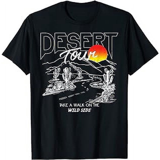 Vintage Sunset Mountain Cactus Desert Tour Take on Wild Side TShirt