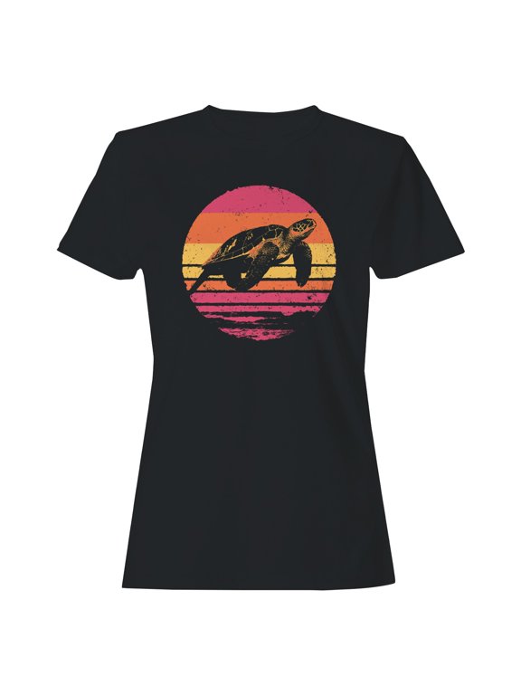 Vintage Sunset Sea Turtle Women's T-shirt