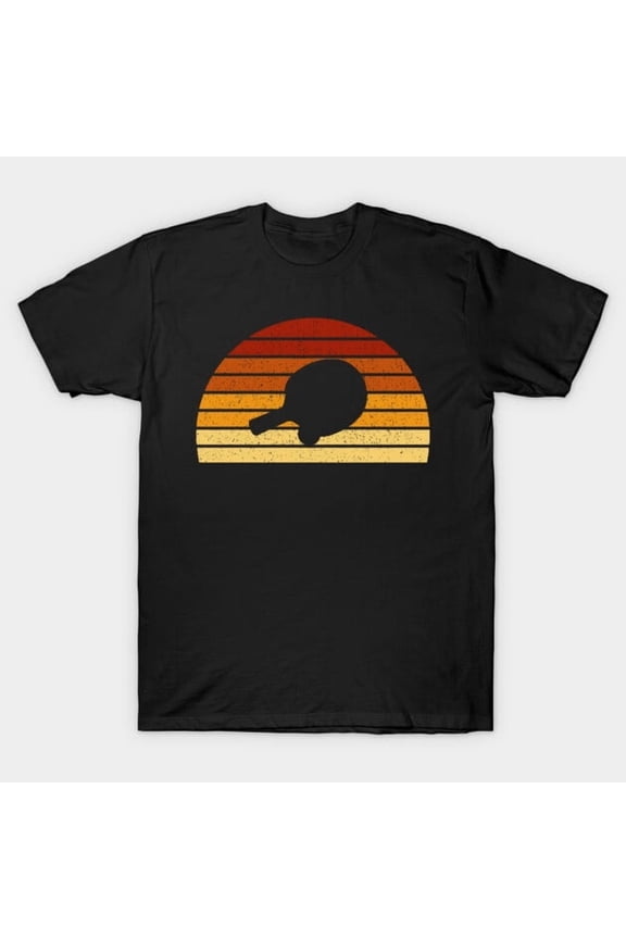 Vintage Sunset Table Tennis Gift For Ping Pong Players Sport Hobby Retro Unisex T-Shirt