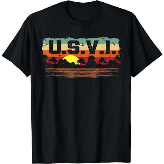 Vintage Sunset USVI Tee US Virgin Islands T-Shirt