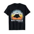 thumbnail image 1 of Vintage Sunset Way Maker Miracle Worker Promise Keeper T-Shirt, 1 of 5