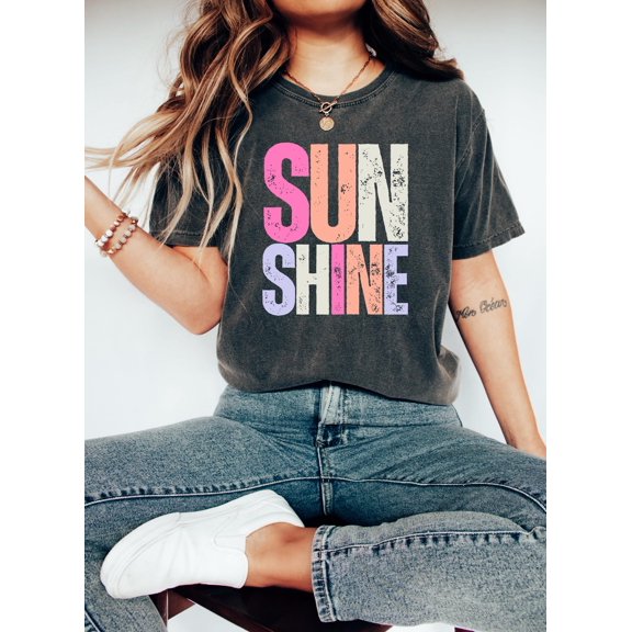 Vintage Sunshine Shirt, Hello Sunshine T-Shirt, Retro Beach Vacation Shirts, Summer Lover Shirt, Summer Vacation Shirt, Summer Vibes T Shirt TSHIRT All Size S-5XL