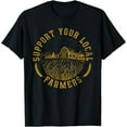 thumbnail image 1 of Vintage Support Your Local Farmers Farming Farm Farmer T-Shirt, 1 of 4
