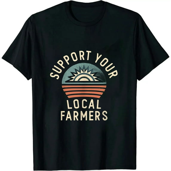 Vintage Support Your Local Farmers Farming Farm Farmer T-Shirt