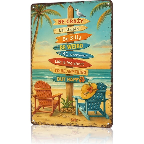 Vintage Surf Boards Metal Tin Sign Poster for Beach Bar Home Garage Office Wall Decor 8 x 12 Inch