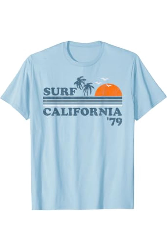 Vintage Surf California Beach Retro Sunset Surf 70'S Gift T-Shirt
