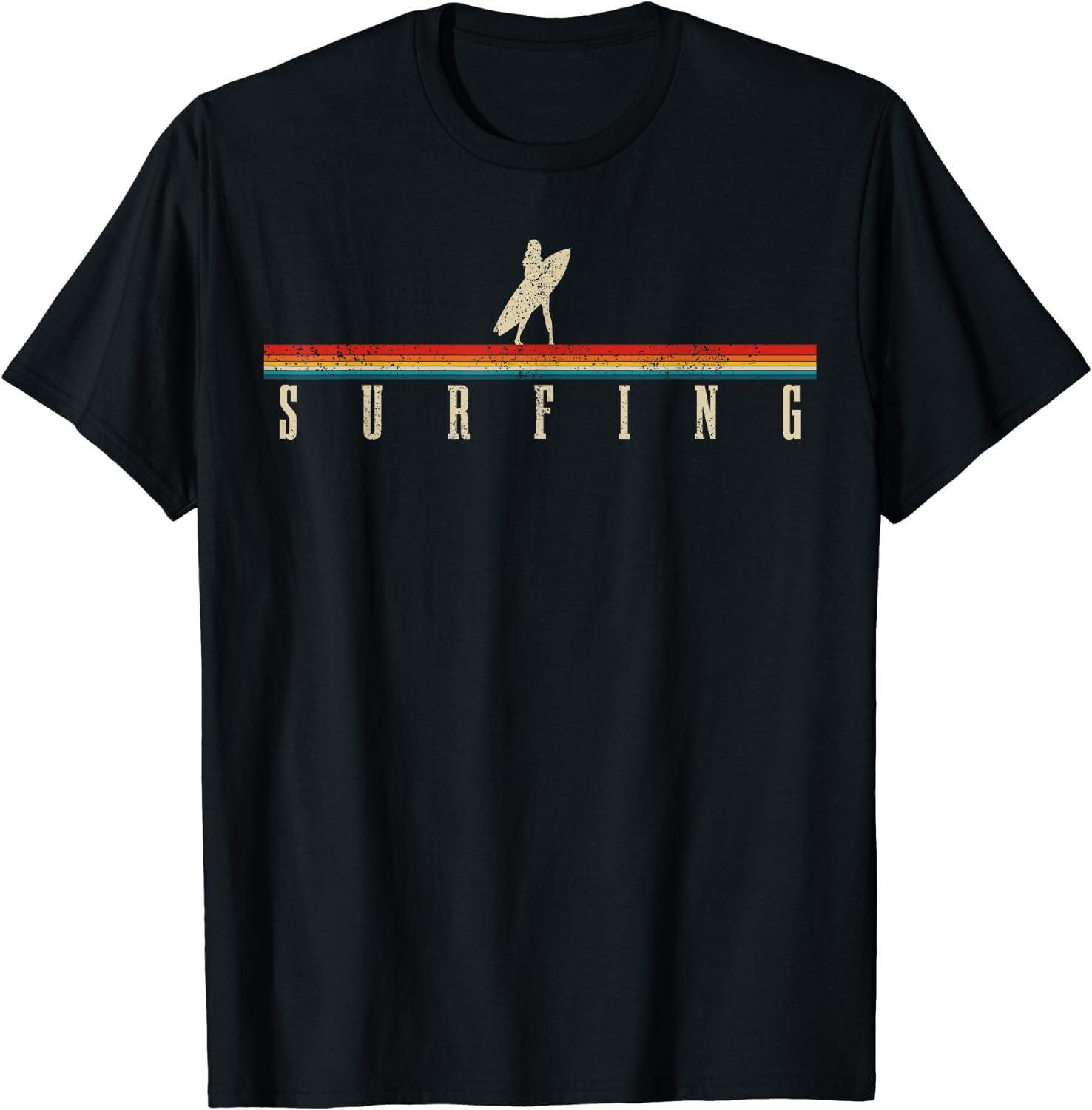 Unisex Black Surf Days Oversized T-Shirt