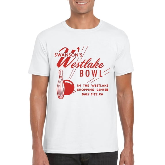 Vintage Swansons Westlake Bowl Daly City CA Bowling Tee Unisex T-Shirt