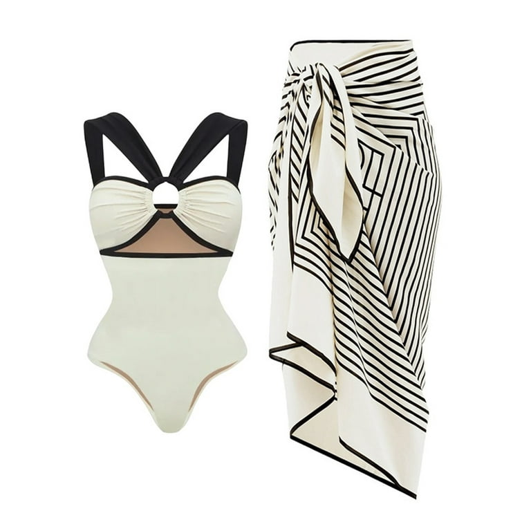 Vintage Swimsuit One Piece White Holiday Beachwear Kimono Bikini Designer Bathing Suit Summer Surf Wear Cover Up for Women 2024 Walmart