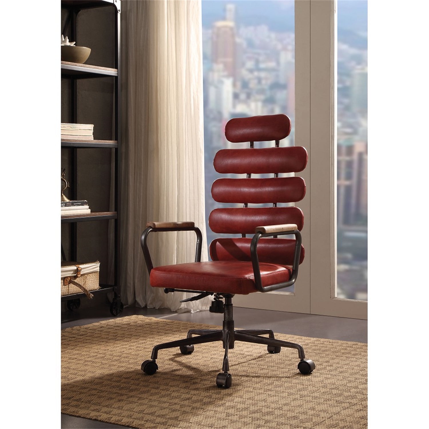 Full grain 2024 leather desk chair