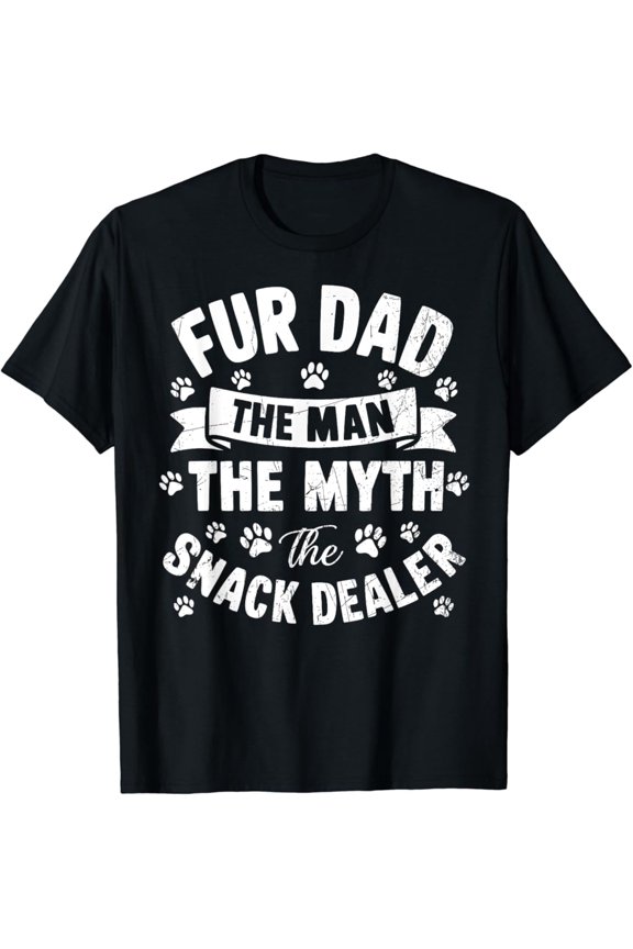 Vintage T-Shirt Fur Dad The Man The Myth The Snack Dealer Dog Fathers Day T-Shirt S-5Xl - Trending Birrthday Tee Gifts Vintage Tee -Birthday Gifts, Vintage Birthday Gift