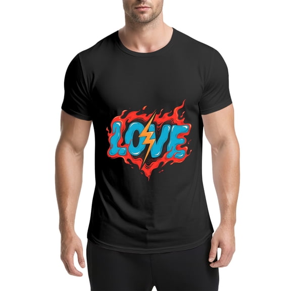 Vintage T Shirt, It's Ok Not To Be Ok, Convertible Print 1,Cotton T-Shirt for Men, 23328519,Black, 3XL