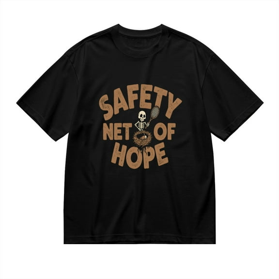 Vintage T Shirt, Safety Net Of Hope, Fun Skull Print 2,Cotton T-Shirt for Men, 23315550,Black, S