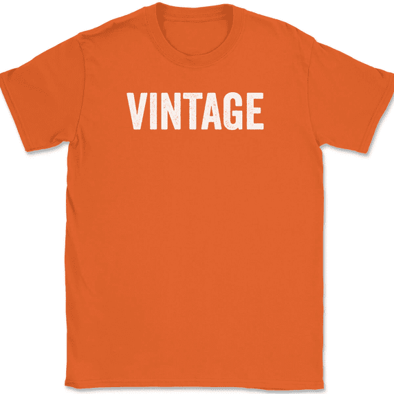 Vintage T-Shirt Tee Funny Fathers Day Dad Novelty Gift - Orange, 2XL