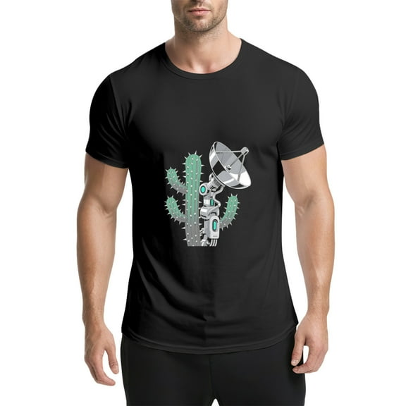 Vintage T Shirt, You're Not Alone, Orange Cat Print 2,Cotton T-Shirt for Men, 23328597,Black, L