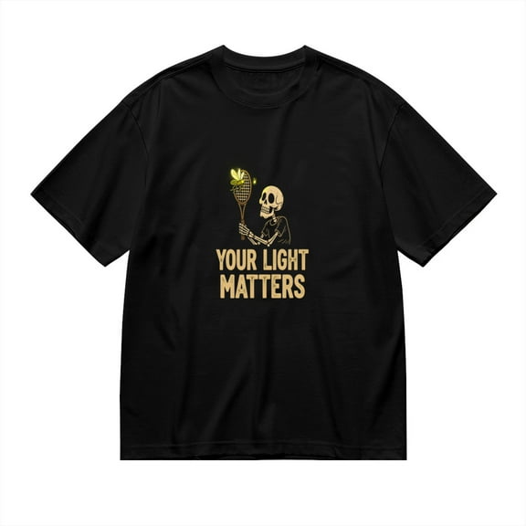 Vintage T Shirt, Your Light Matters, Fun Skull Print 4,Cotton T-Shirt for Men, 23315569,Black, XL