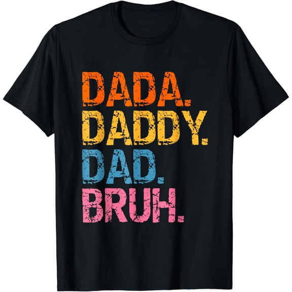 Vintage T-shirt Dada Daddy Dad Bruh Fathers Day 2023 Retro Vintage Funny, T-Shirt S-5XL - Trending Birrthday Tee Gifts Vintage Tee -Birthday Gifts