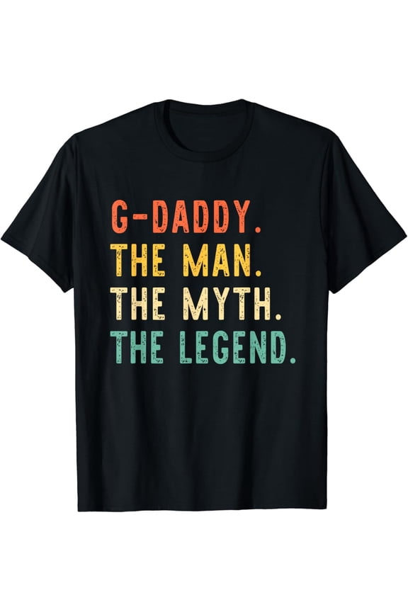 Vintage T-shirt G-DADDY The Man Myth Legend Fathers Day Vintage Retro GDADDY T-Shirt Trending Birrthday Tee Gifts Vintage Tee -Birthday Gifts