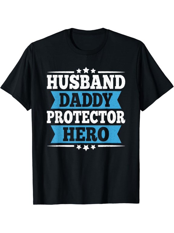 Vintage T-shirt Husband Daddy Protector Hero Dad Papa Vintage Fathers Day T-Shirt S-5XL - Trending Birrthday Tee Gifts Vintage Tee -Birthday Gifts