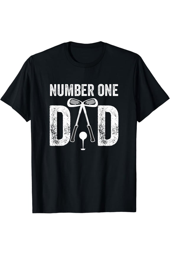 Vintage T-shirt Number One Golf Dad for Men Vintage Text Fathers Day T-Shirt S-5XL - Trending Birrthday Tee Gifts Vintage Tee -Birthday Gifts