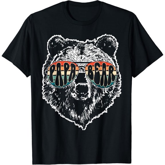 Vintage T-shirt Papa Bear Best Dad Fathers Day Father Pop Men Vintage Gifts T-Shirt S-5XL - Trending Birrthday Tee Gifts Vintage Tee -Birthday Gifts