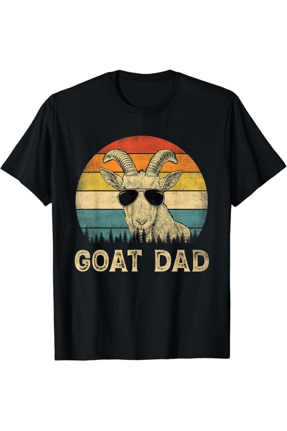 Vintage T-shirt Vintage Goat Dad Goat Lovers Daddy Father's Day T-Shirt S-5XL - Trending Birrthday Tee Gifts Vintage Tee -Birthday Gifts
