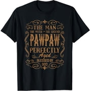 Vintage T-shirt Vintage Pawpaw The Man Myth Fathers Day Grandpa Gift for Men T-Shirt S-5XL Trending Birrthday Tee Gifts Vintage Tee -Birthday Gifts