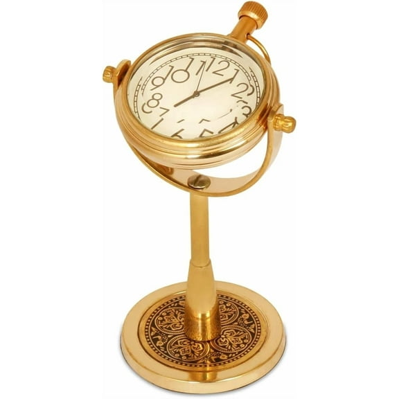 Vintage Table Clock with Roman Numerals Perfect for Home and Office Decor