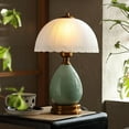 thumbnail image 1 of Vintage Lamp for Living Room,16" Modern Ceramic Table Lamps for Bedroom,Retro Bedside Nightstand Traditional Lamps, Classic Chinoiserie Green Lamp for Home Decor (LD001), 1 of 13