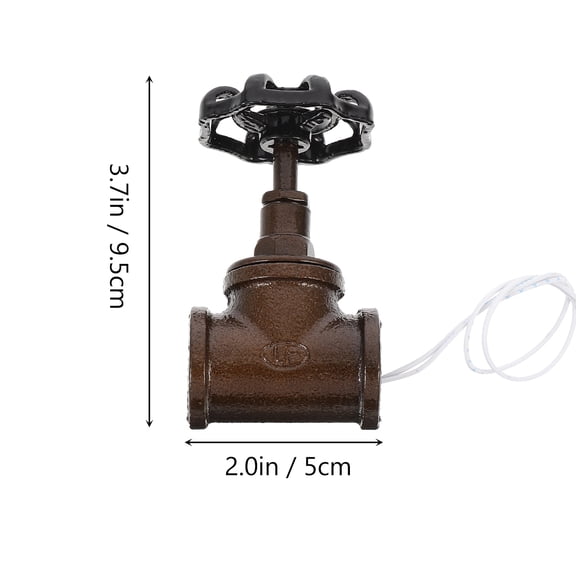 Vintage Table Lamp Stop Valves Light  Vintage Steampunk  with Wire