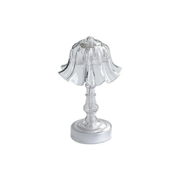 Vintage Table Lamp Transparent Night Light, 5.5" Tea Light Candle Holders - Led Bedside Lamp Ambient Lighting for Bedroom Decor, Retro Decorative Ornament for Home Living Room Birthday Gift B, 1Pcs