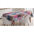 thumbnail image 1 of Ambesonne Vintage Tablecloth Rectangular Table Cover, Checkered Squares, 60"x90", Multicolor, 1 of 4