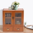 thumbnail image 1 of Vintage Tabletop Organizer W/2Drawer Wooden Storage Drawer Box 2-Tier Storage Cabinet for Kitchen Counter, 1 of 21