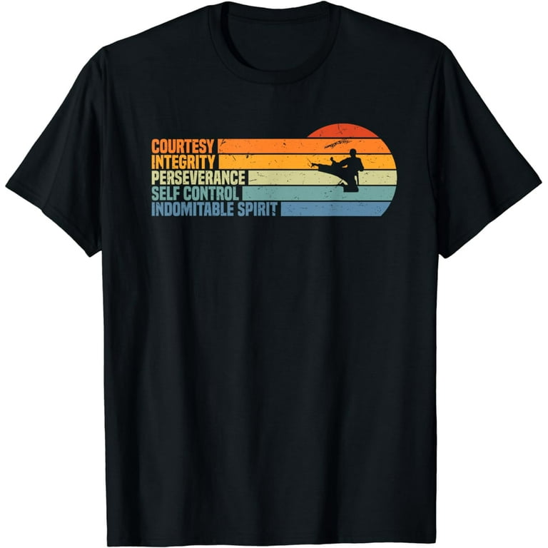 Taekwondo Tenets T-Shirt - Martial Arts Graphic Tee Taekwondo Tenets T-Shirt - Martial Arts Graphic Tee