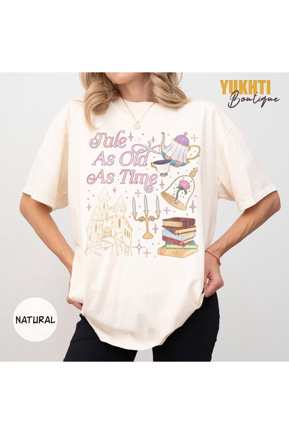 Vintage Tale As Old As Time Shirts, Disney Princess Shirt, Princess Belle Tee, Retro Beauty And The Beast Shirt, Disney Beauty And The Beasts-5Xl Shirt