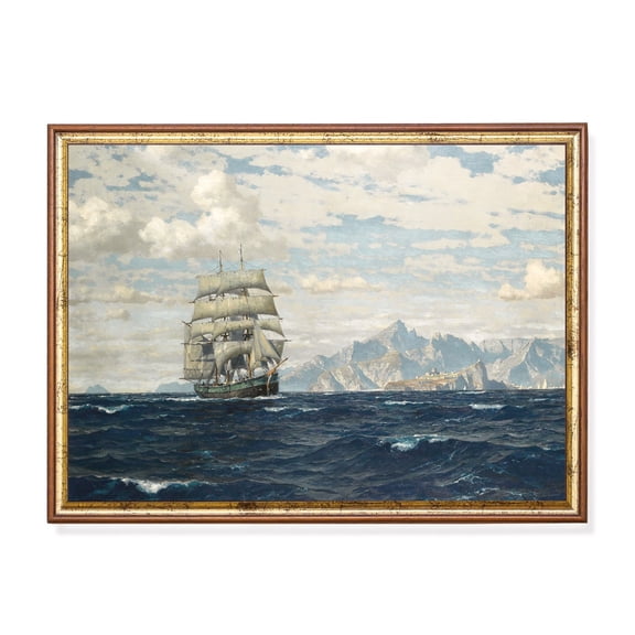 Vintage Tall Ship Nautical Maritime Art Poster Unframed Paper Print