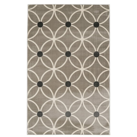 Vintage Tangram Grey and Ivory 8 X 10