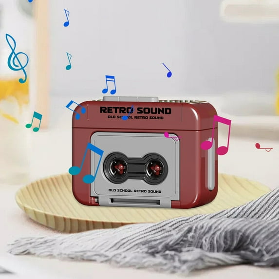 Vintage Tape Recorder Under 5 ! Yannianjz Mini Recordable Music Box Keychain Speaker Nostalgic Audio Toy for Gift Collection Party Favor Recording Playback Retro Style Tape Player