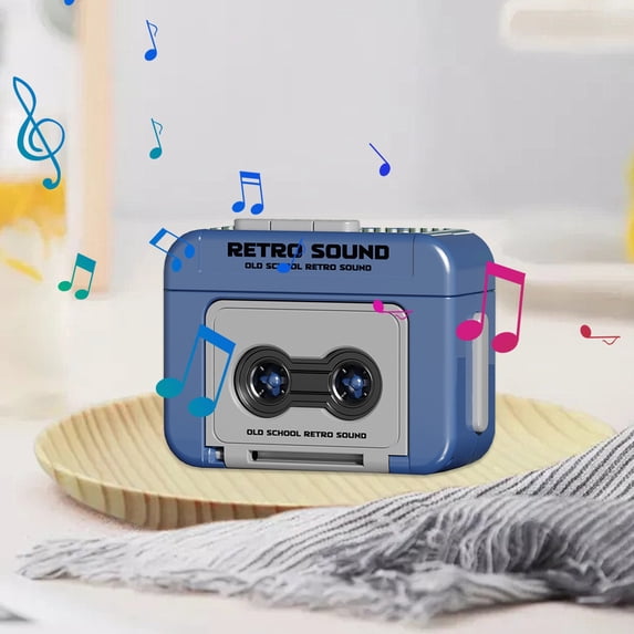 Vintage Tape Recorder Under 5 ! Yannianjz Mini Recordable Music Box Keychain Speaker Nostalgic Audio Toy for Gift Collection Party Favor Recording Playback Retro Style Tape Player