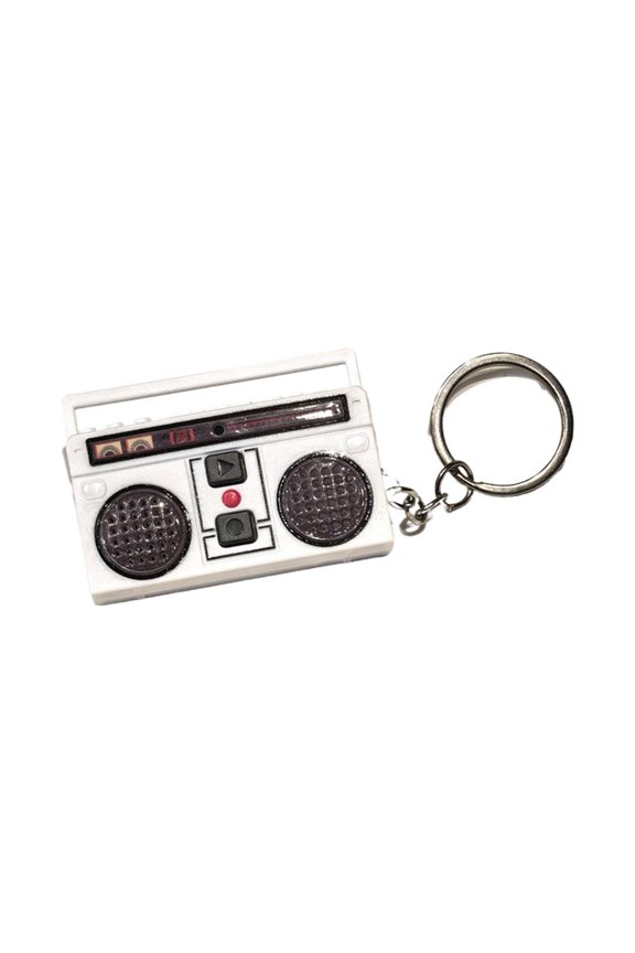 Vintage Tape Recorder Keychain with Recording Function - Retro Audio Player Pendant, Nostalgic Mini Voice Recorder Gift & Home Decor