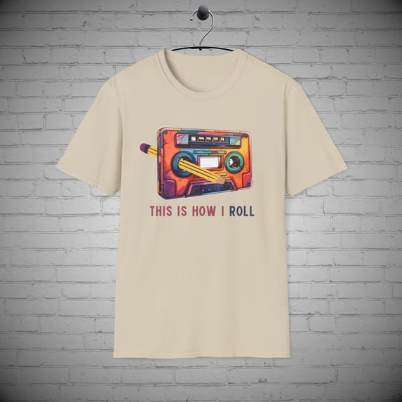 Vintage Tape T-Shirt, Retro Cassette Tee, Old School tee, How I Roll Tee
