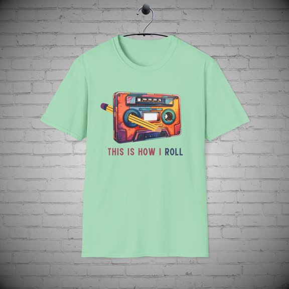 Vintage Tape T-Shirt, Retro Cassette Tee, Old School tee, How I Roll Tee