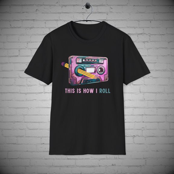 Vintage Tape T-Shirt, Retro Cassette Tee, Old School tee, How I Roll Tee