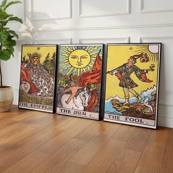 Vintage Tarot Card Spiritual Mystical Fine Home Decor Esoteric Style Set 3 Unframed Paper Print