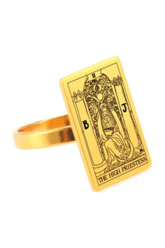 Vintage Tarot Cards Rings Retro Stainless Steel Jewelry Rings 2022 Trend