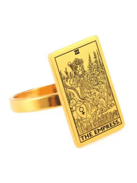 Vintage Tarot Cards Rings Retro Stainless Steel Jewelry Rings 2022 Trend