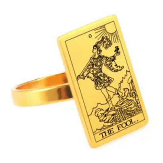 Vintage Tarot Cards Rings Retro Stainless Steel Jewelry Rings 2022 Trend