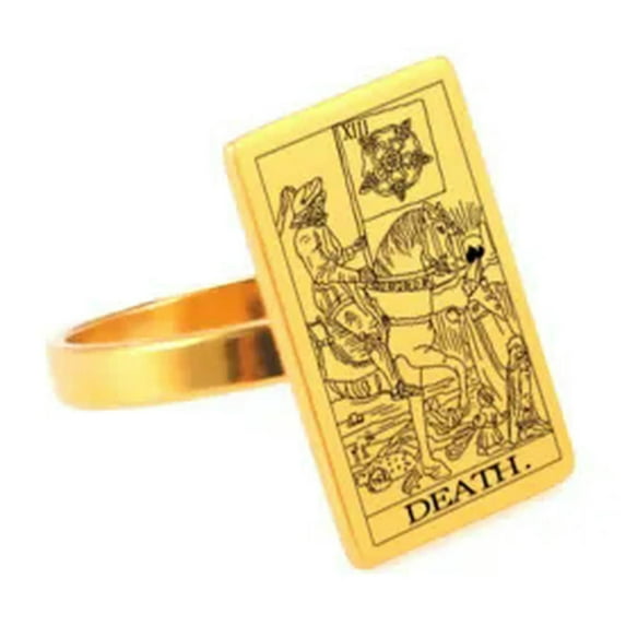 Vintage Tarot Cards Rings Retro Stainless Steel Jewelry Rings 2022 Trend